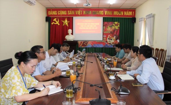 Sở Khoa học và Công nghệ tiếp và làm việc với Trường Đại học Đà Lạt