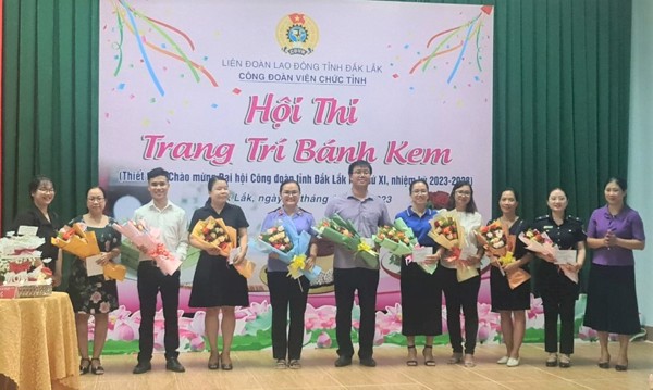 Công đoàn cơ sở Sở Khoa học và Công nghệ tham gia Hội thi trang trí bánh kem năm 2023