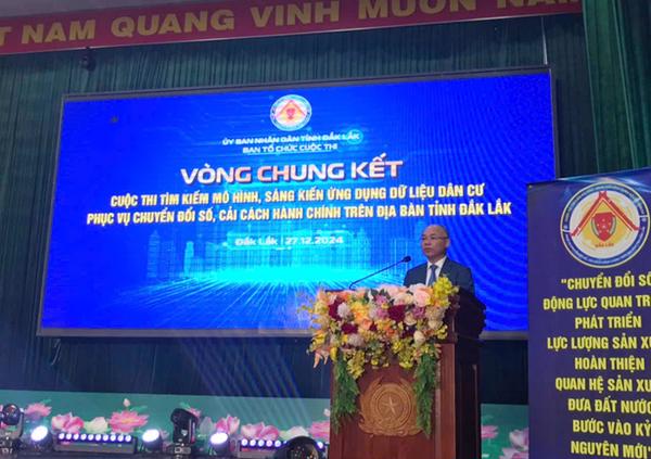 Vòng Chung kết và trao giải cuộc thi tìm kiếm mô hình, sáng kiến ứng dụng dữ liệu dân cư phục vụ chuyển đổi số, cải cách hành chính trên địa bàn tỉnh Đắk Lắk