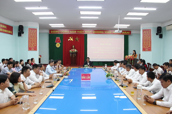 Hội nghị công bố quyết định chức danh lãnh đạo, quản lý Sở Khoa học và Công nghệ