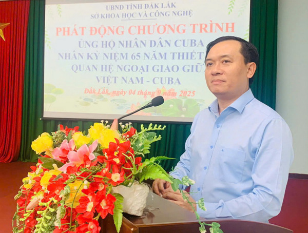 Sở Khoa học và Công nghệ phát động chương trình ủng hộ nhân dân CuBa