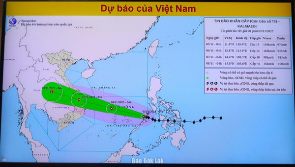 Tất cả tàu thuyền phải vào bờ, bảo đảm không còn người dân trên biển trước 17 giờ ngày 06/11