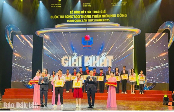 Đắk Lắk đoạt giải Nhất Cuộc thi Sáng tạo dành cho thanh thiếu niên, nhi đồng toàn quốc năm 2025