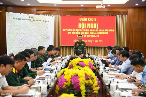 Quân khu 5 sẽ xây dựng 55 căn nhà cho người dân Đắk Lắk