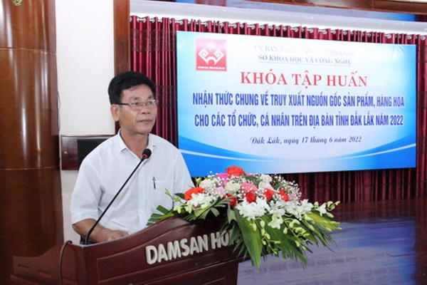 Khóa tập huấn "Nhận thức chung về truy xuất nguồn gốc sản phẩm, hàng hóa cho các tổ chức, cá nhân trên địa bàn tỉnh năm 2022"