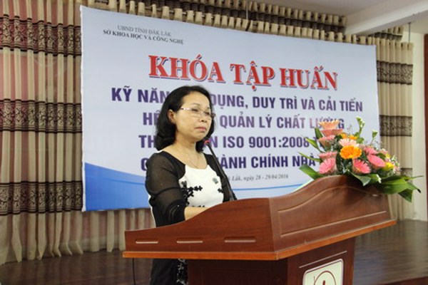 Khóa tập huấn: “Kỹ năng áp dụng, duy trì và cải tiến hệ thống quản lý chất lượng theo TCVN ISO 9001:2008 trong cơ quan hành chính nhà nước”