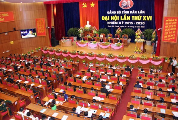 Bế mạc Đại hội đại biểu Đảng bộ tỉnh Đắk Lắk lần thứ XVI, nhiệm kỳ 2015-2020