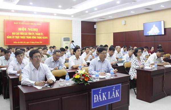 Hội nghị trực tuyến báo cáo viên Trung ương tháng 10/2016