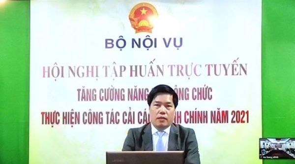 Hội nghị tập huấn trực tuyến tăng cường năng lực công chức thực hiện công tác cải cách hành chính