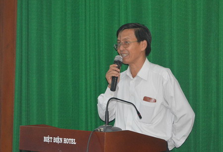 Ông Trịnh Đức Minh – Chủ tịch Hiệp hội Cà phê Buôn Ma Thuột phát biểu khai mạc buổi tọa đàm.