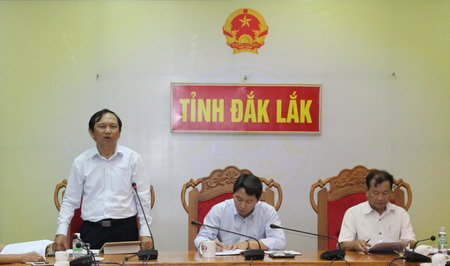 Ông Nguyễn Quang Vinh – Trưởng Ban Quản lý Dự án Đầu tư - Tổng Công ty Điện lực Miền Trung phát biểu tại buổi làm việc.