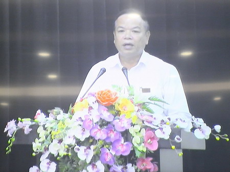  Phó Trưởng Ban Tuyên giáo Trung ương Mai Văn Ninh phát biểu tại Hội nghị