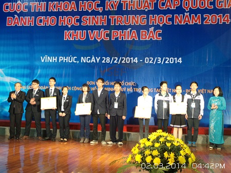 Bốn đề tài xuất sắc của 10 học sinh đã giành giải Nhất toàn cuộc.