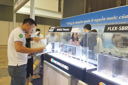 Một gian hàng tại Entech Vietnam 2018.